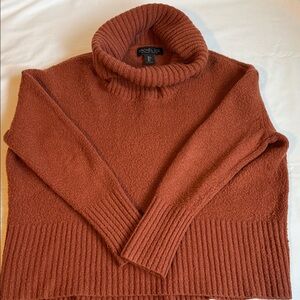 Rachel Zoe Women's Warm Rust Cowl Neck Sweater